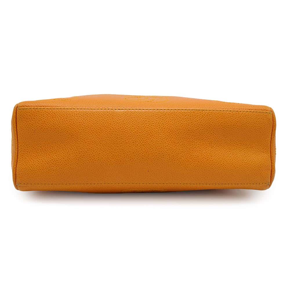 CHANEL Triple Coco ChainShoulder Yellow Caviar Leather