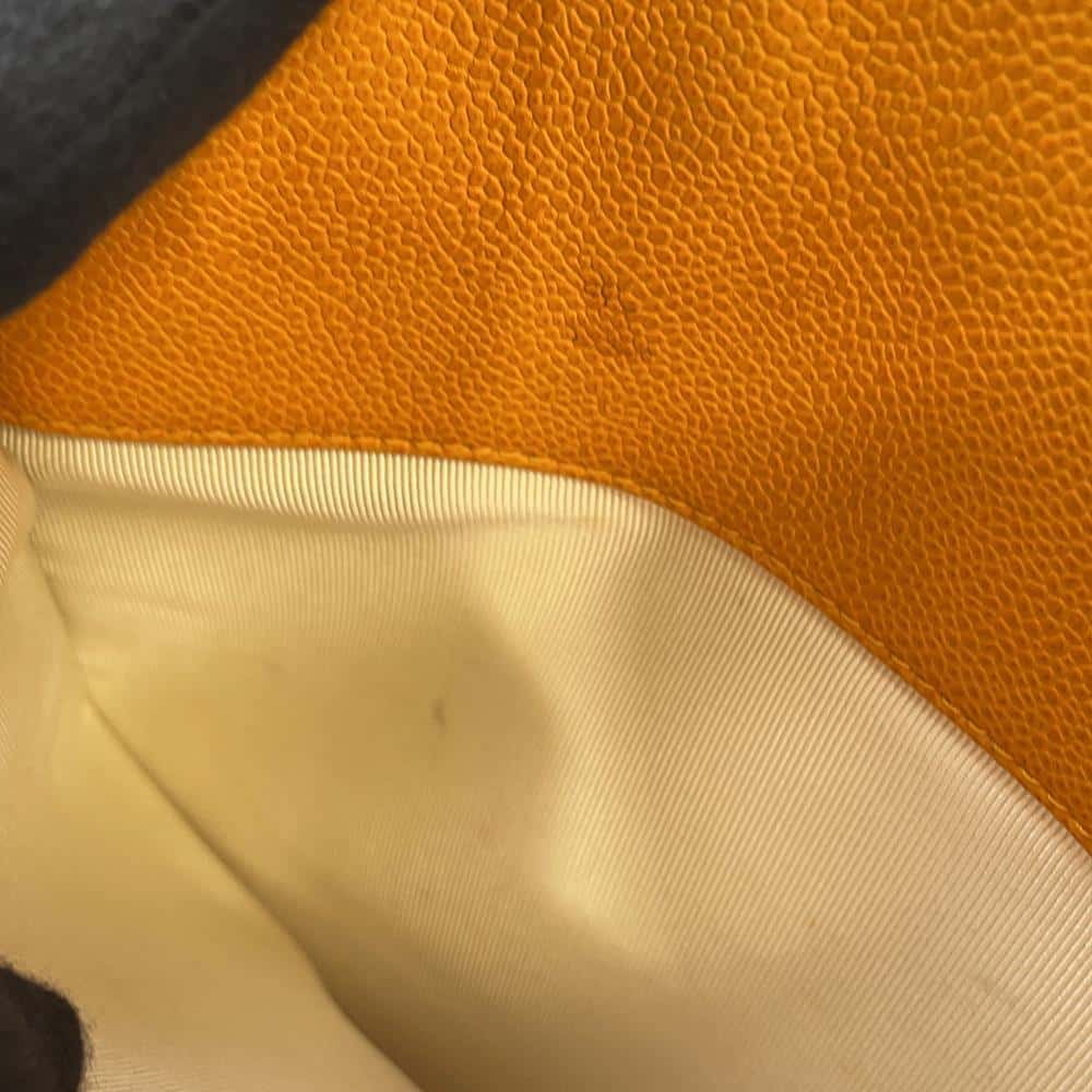 CHANEL Triple Coco ChainShoulder Yellow Caviar Leather