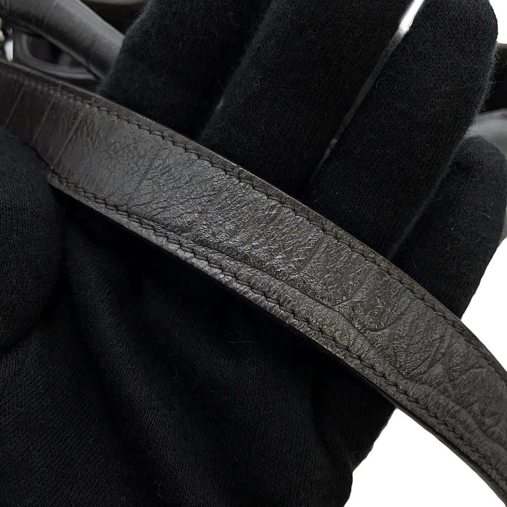 SAINT LAURENT PARIS Emmanuel Bucket 2WAY Shoulder GrayVAR340240 Embossed Leather