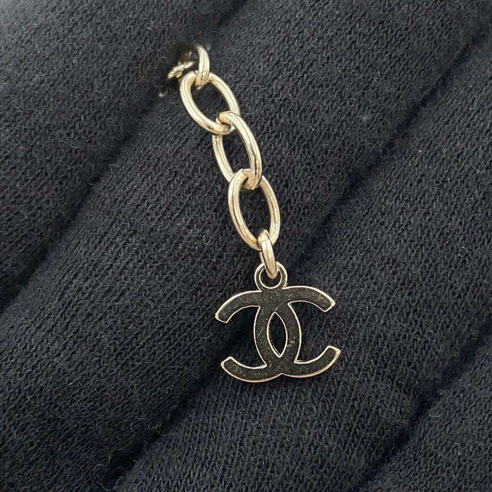 CHANEL Camellia motif choker Champagne GoldABE419 Metal Faux Pearl  Rhinestone