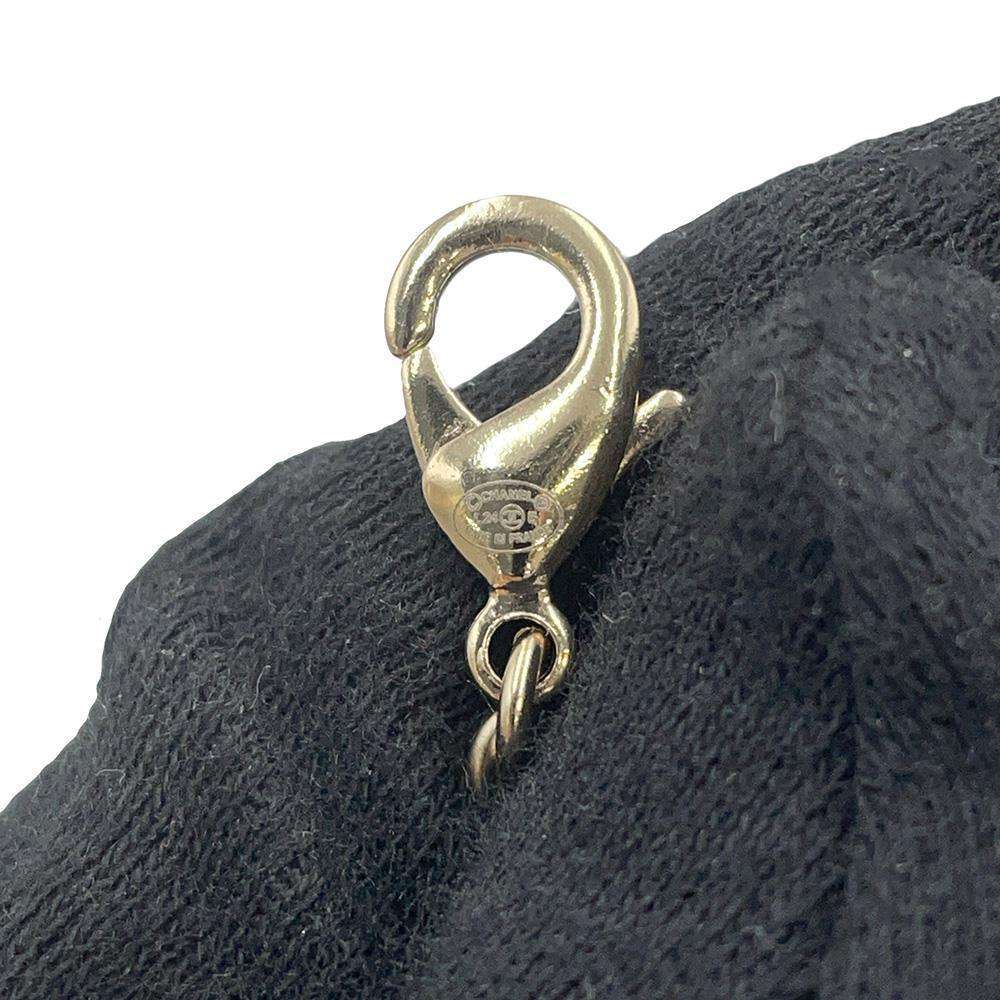 CHANEL Camellia motif choker Champagne GoldABE419 Metal Faux Pearl  Rhinestone