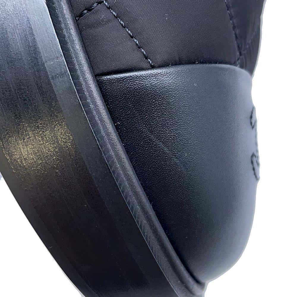 CHANEL Matelasse CC Logo short boots BlackG45125 Leather Nylon Size 37 2/1C