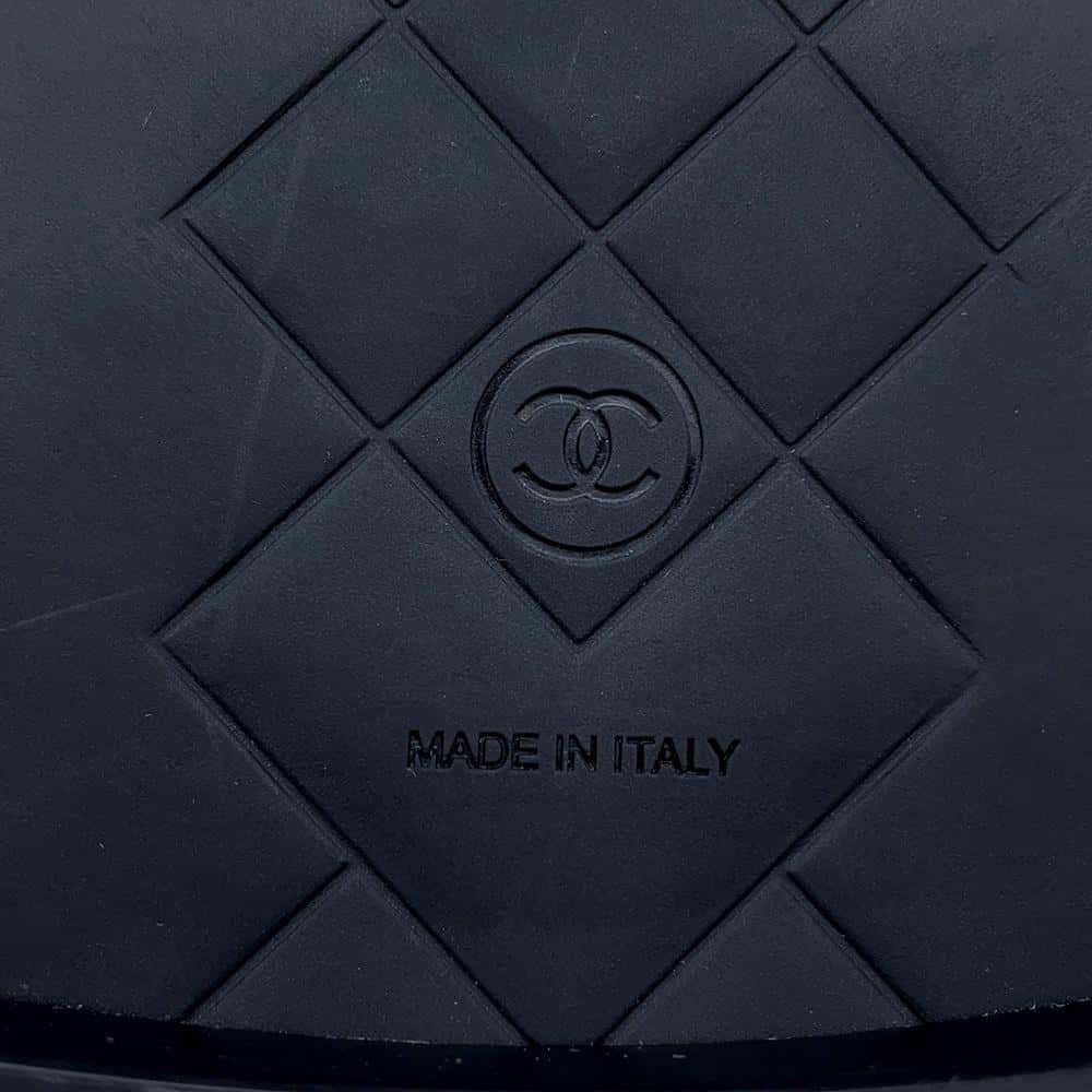 CHANEL Matelasse CC Logo short boots BlackG45125 Leather Nylon Size 37 2/1C