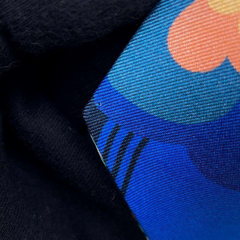 FENDI Lappy Flower Pattern Scarf Blue/MulticolorFXT011 Silk100%