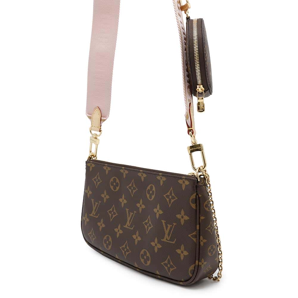 LOUIS VUITTON Multi Pochette Accessoires Rose claireM44840 Monogram