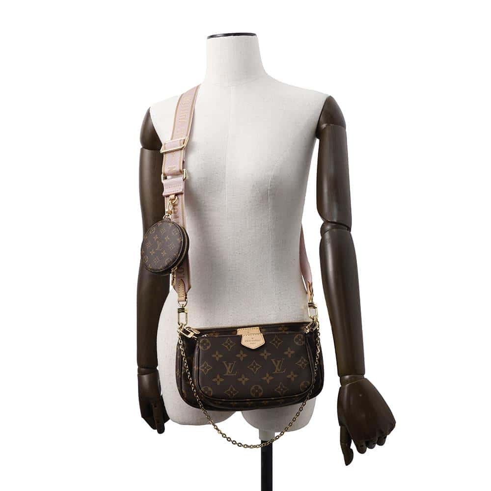 LOUIS VUITTON Multi Pochette Accessoires Rose claireM44840 Monogram