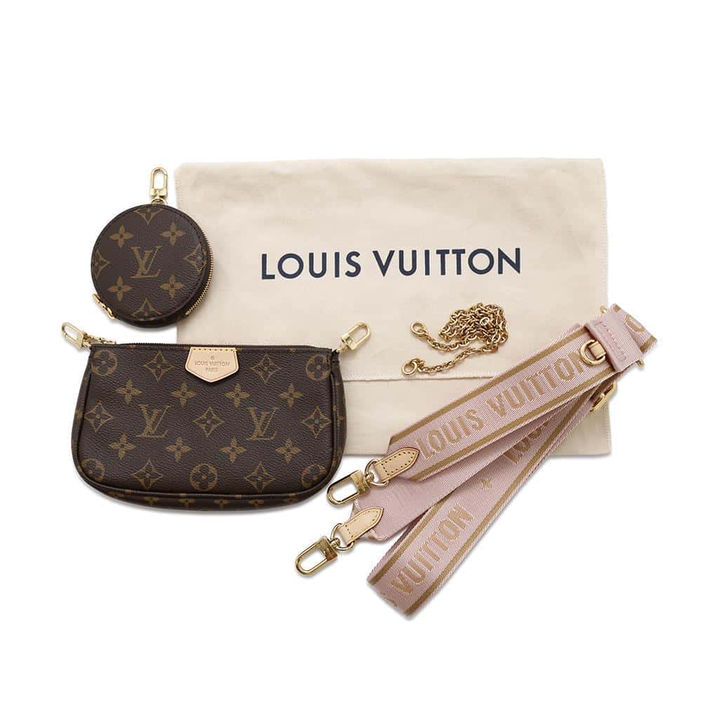 LOUIS VUITTON Multi Pochette Accessoires Rose claireM44840 Monogram