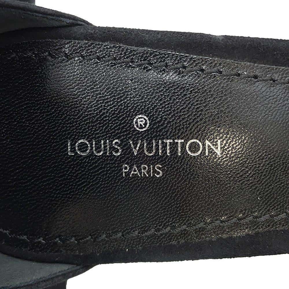 LOUIS VUITTON LV Circle Flower Bijoux Sandals Black suede Size 38