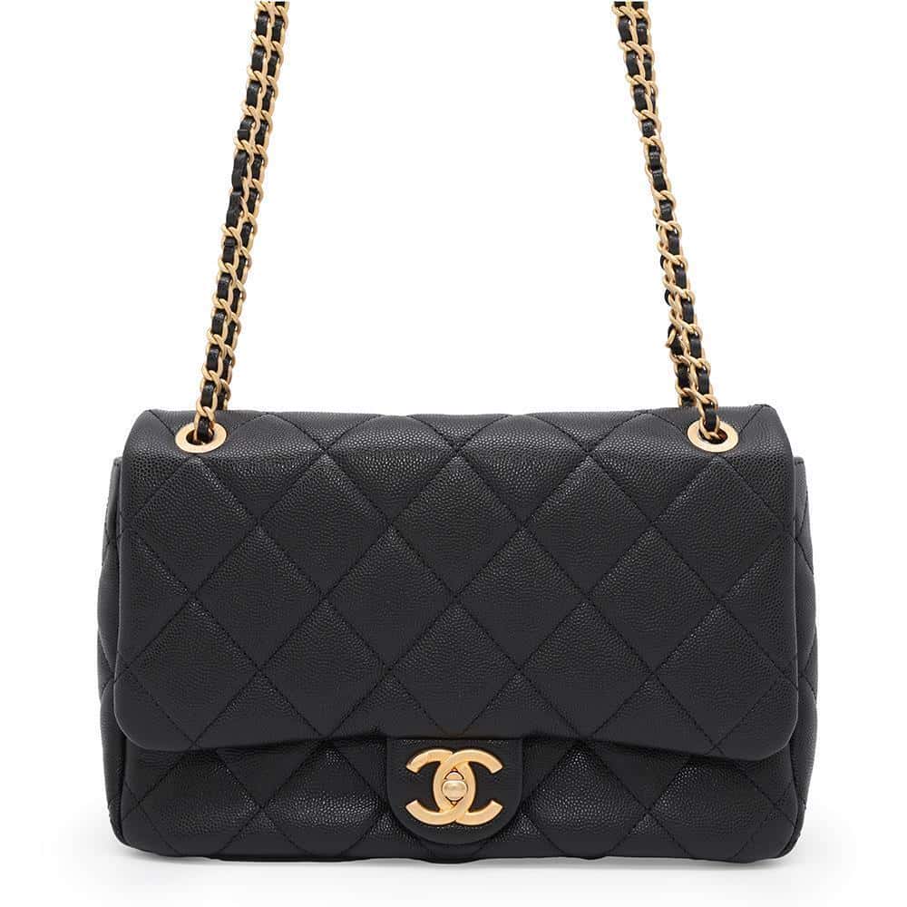 CHANEL Matelasse Flap Bag BlackAS4890 Caviar Leather
