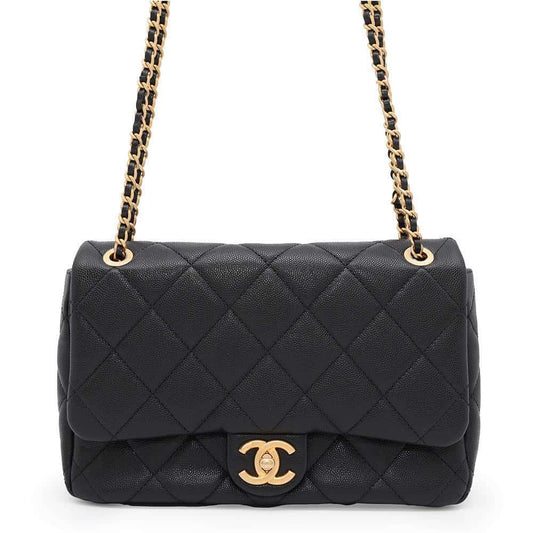 CHANEL Matelasse Flap Bag BlackAS4890 Caviar Leather