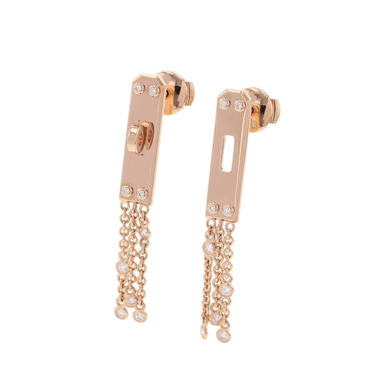 HERMES Earrings 《Kelly Gavroche》 18K Pink Gold