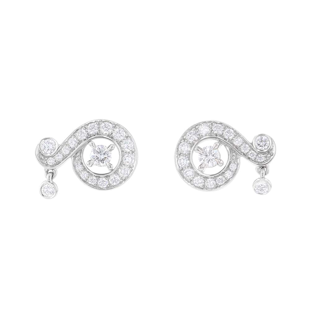 Van Cleef & Arpels Nidoparadis Earrings 18K White Gold