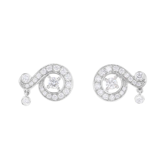 Van Cleef & Arpels Nidoparadis Earrings 18K White Gold
