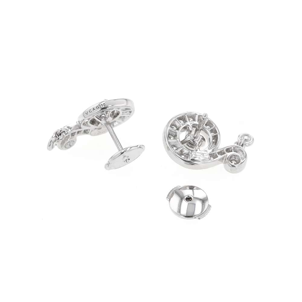 Van Cleef & Arpels Nidoparadis Earrings 18K White Gold