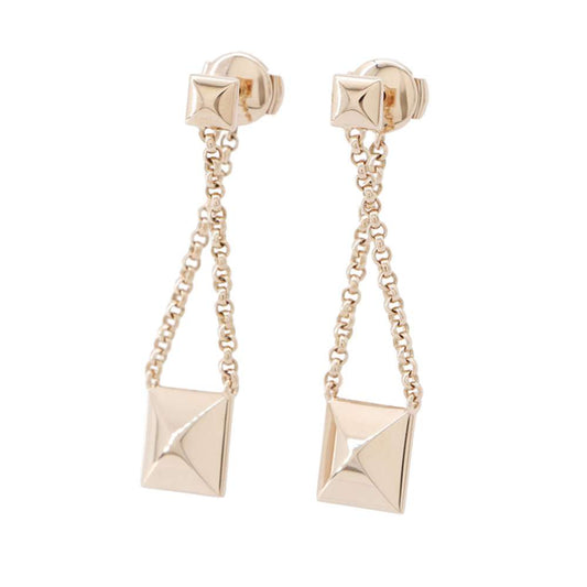 HERMES Crew de H Earrings 18K Pink Gold