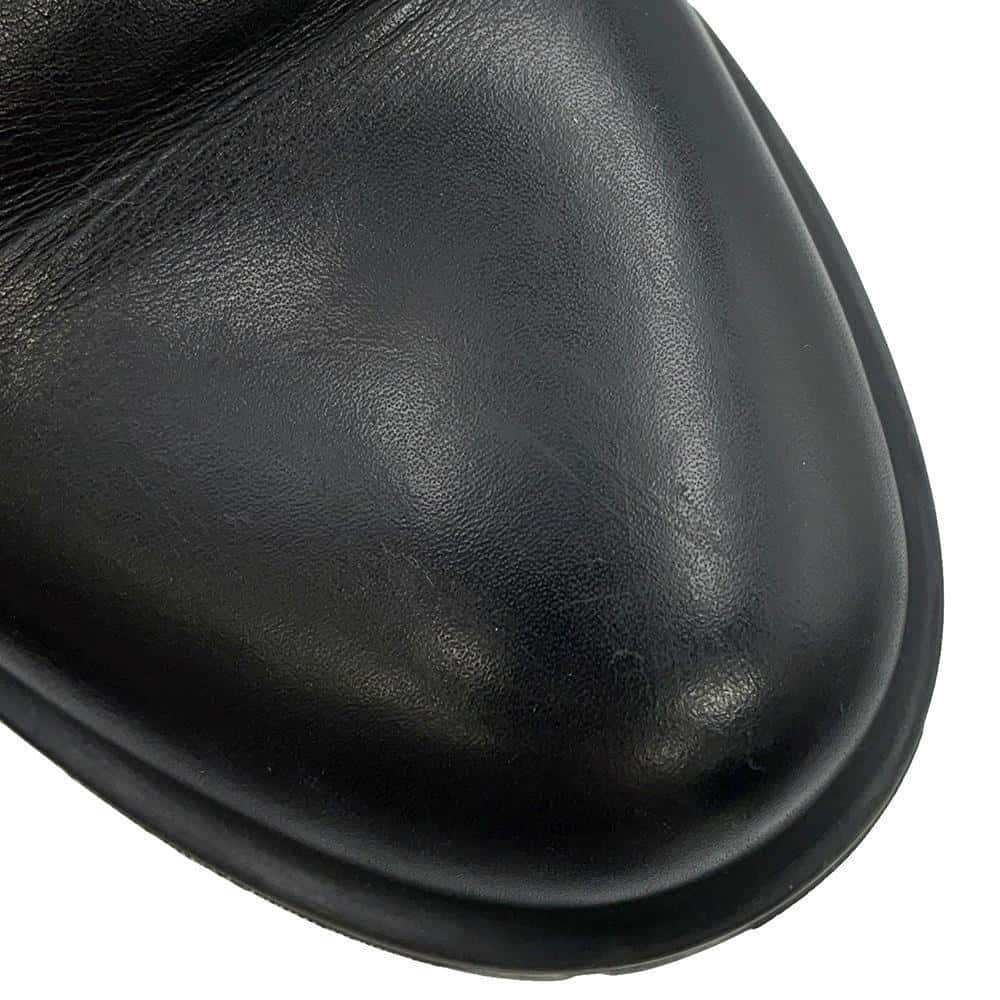 PRADA 3Belt Boots Black Leather Size 37.5