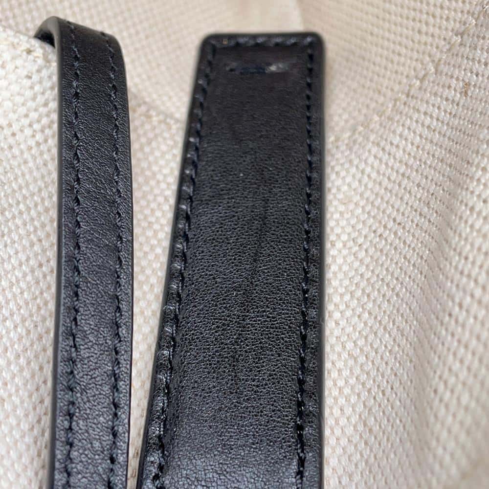 SAINT LAURENT PARIS Rive Gauche bucket bag Natural/Black669299 Canvas Leather