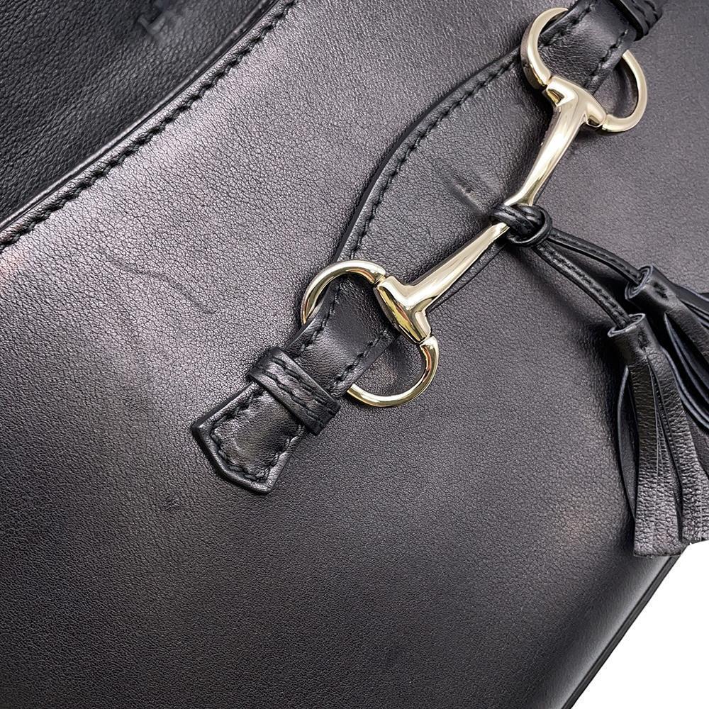 GUCCI Fringe ChainShoulder Bag Black295402 Leather