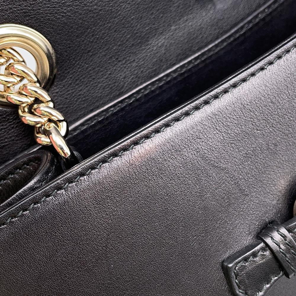GUCCI Fringe ChainShoulder Bag Black295402 Leather