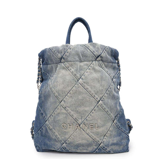 CHANEL CHANEL22 Backpack BlueAS3859 Denim