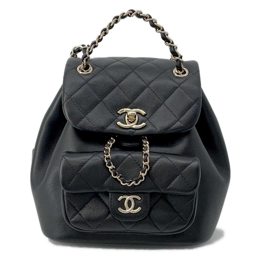 CHANEL Matelasse Mini ChainBackpack BlackAS2908 Lambskin