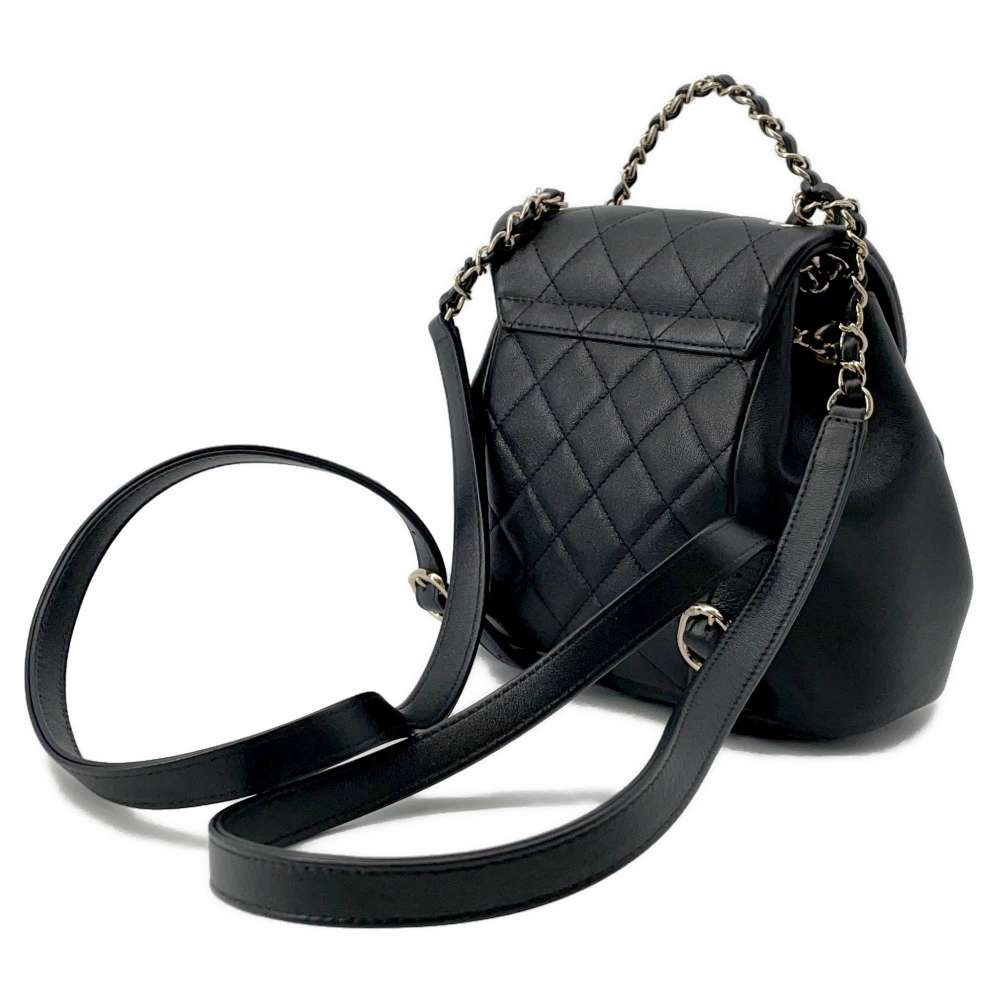 CHANEL Matelasse Mini ChainBackpack BlackAS2908 Lambskin