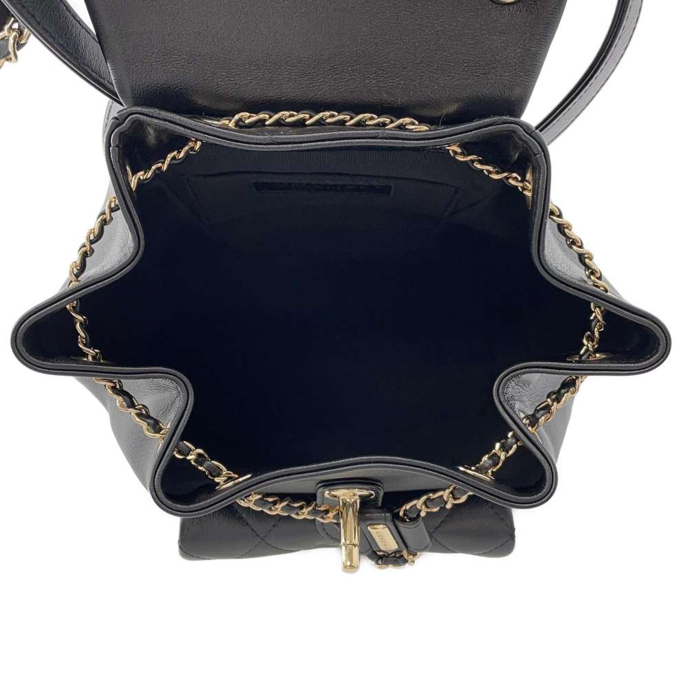 CHANEL Matelasse Mini ChainBackpack BlackAS2908 Lambskin