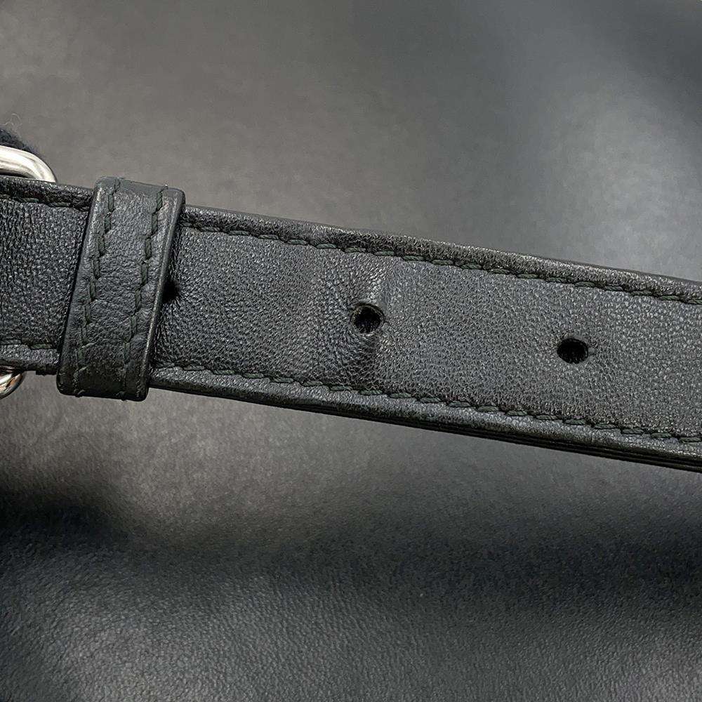 Dior Lady Dior 2WAYHandbag Black Leather Rhinestone