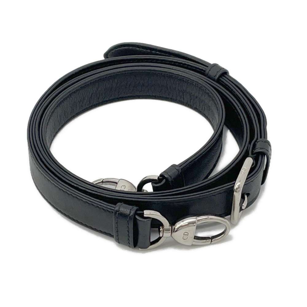 Dior Lady Dior 2WAYHandbag Black Leather Rhinestone