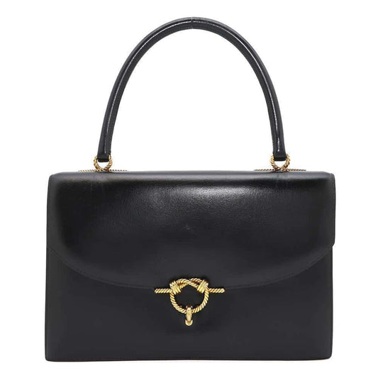 HERMES Cordrière Black Box Calf Leather