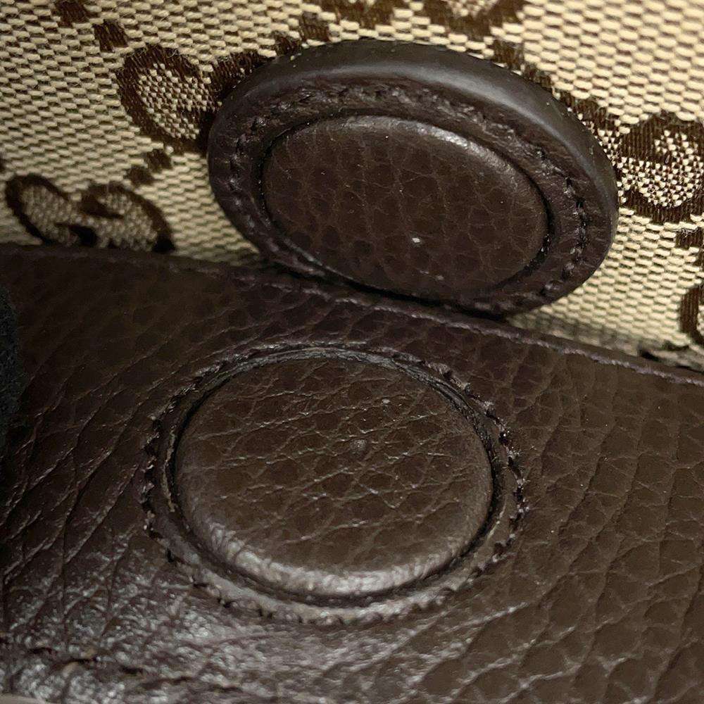 GUCCI GG Canvas Shoulder Bag Brown/Beige449173 Canvas Leather