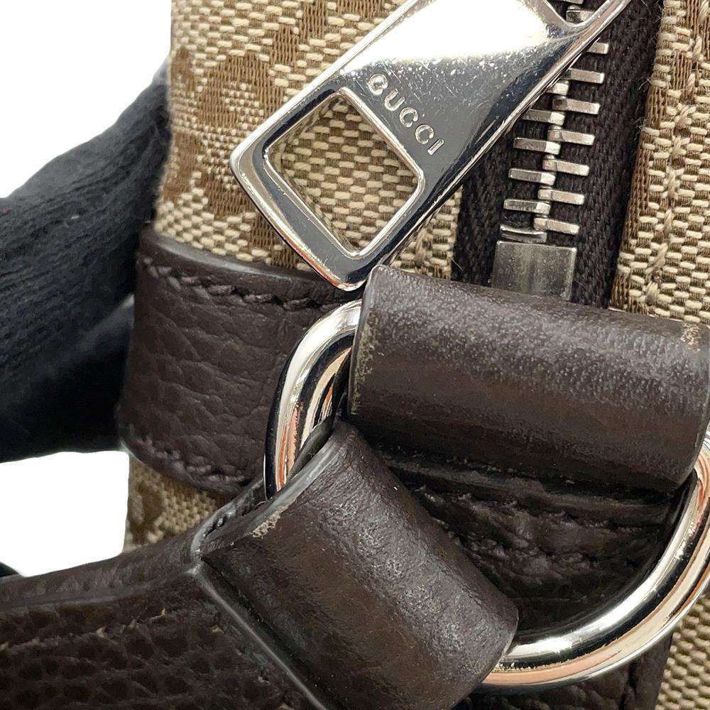 GUCCI GG Canvas Shoulder Bag Brown/Beige449173 Canvas Leather