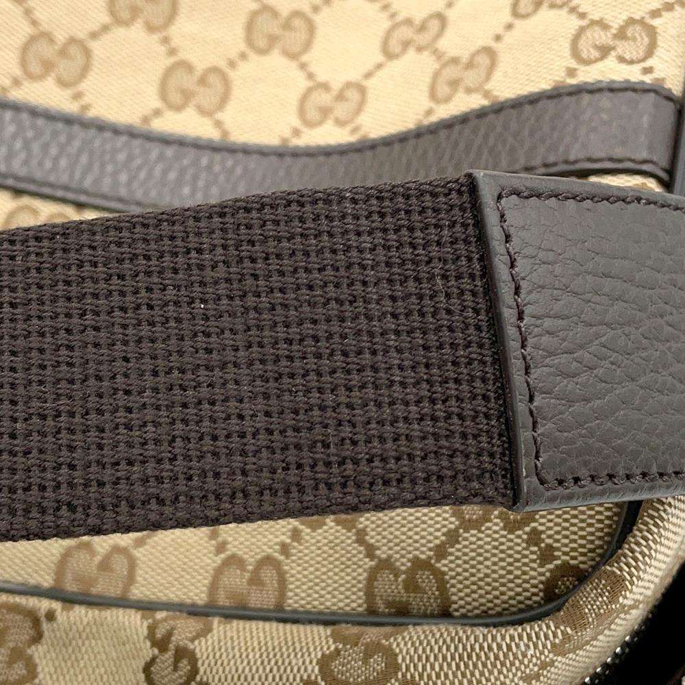GUCCI GG Canvas Shoulder Bag Brown/Beige449173 Canvas Leather