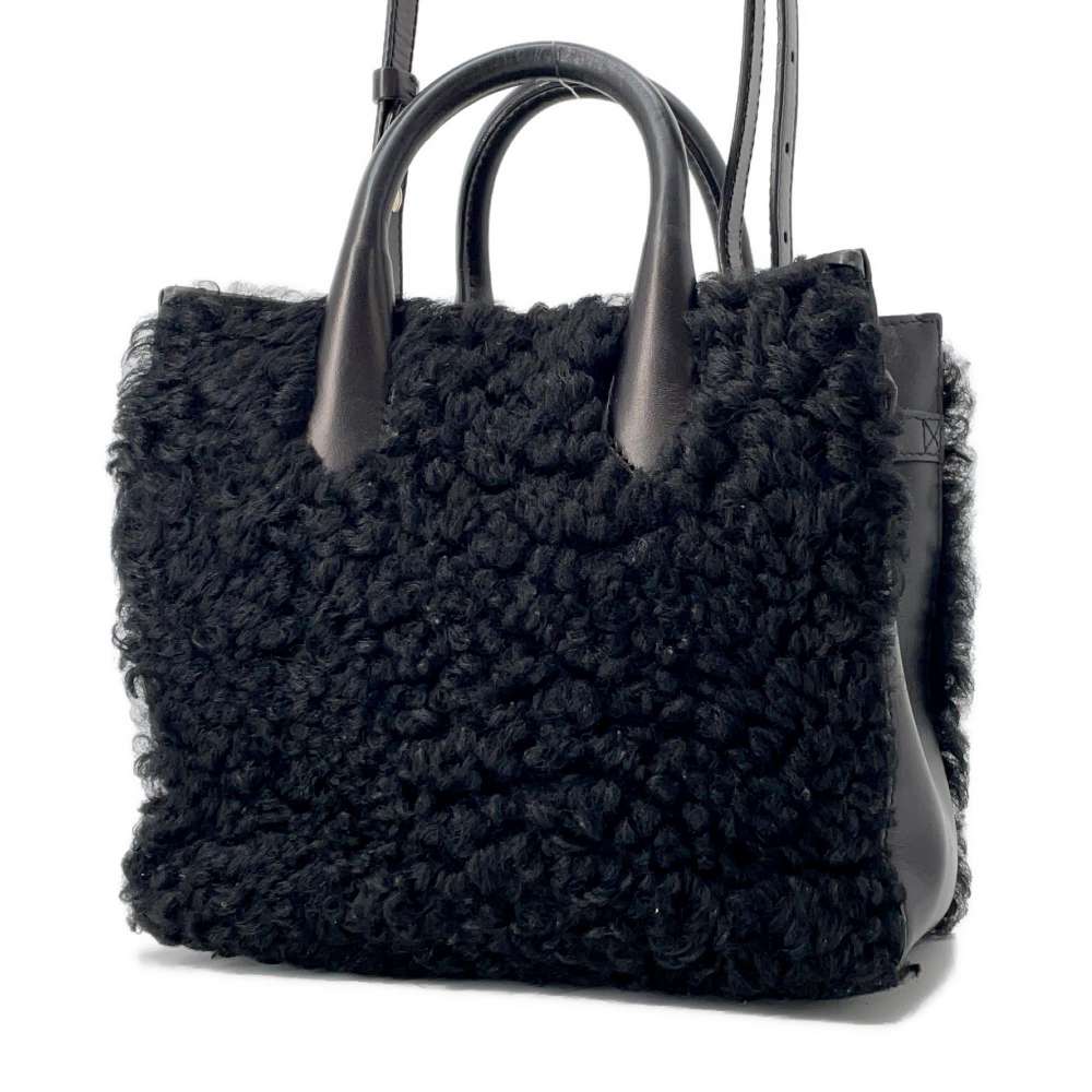 BALENCIAGA Padlock Nude Mini 2WAYHandbag Black347237 Mouton Leather