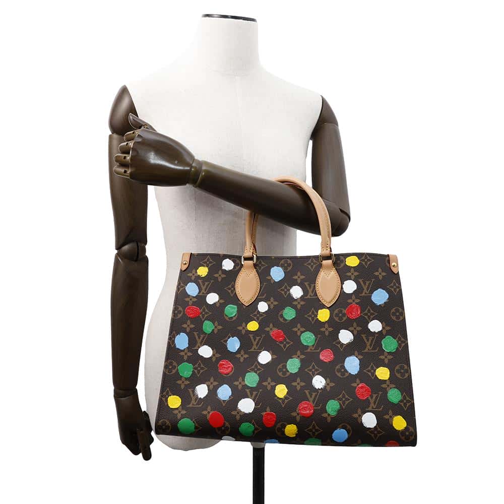 LOUIS VUITTON LVxYK Onthego RedM46379 Monogram Painted Dot Size MM