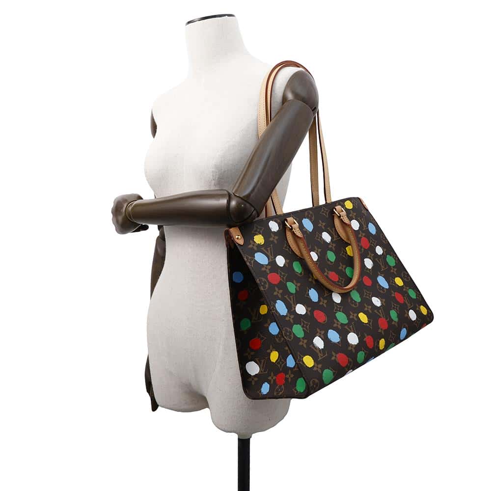 LOUIS VUITTON LVxYK Onthego RedM46379 Monogram Painted Dot Size MM