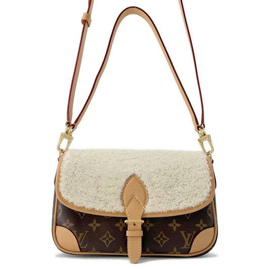 LOUIS VUITTON Diane NM BrownM46317 Monogram Shearling Size PM