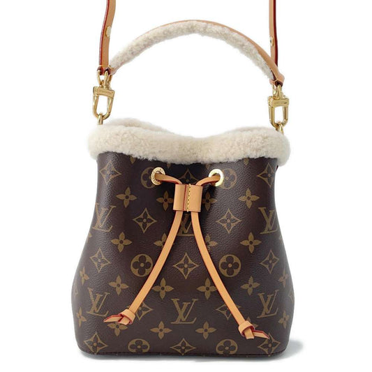 LOUIS VUITTON Neonoe BrownM46319 Monogram Shearling Size BB