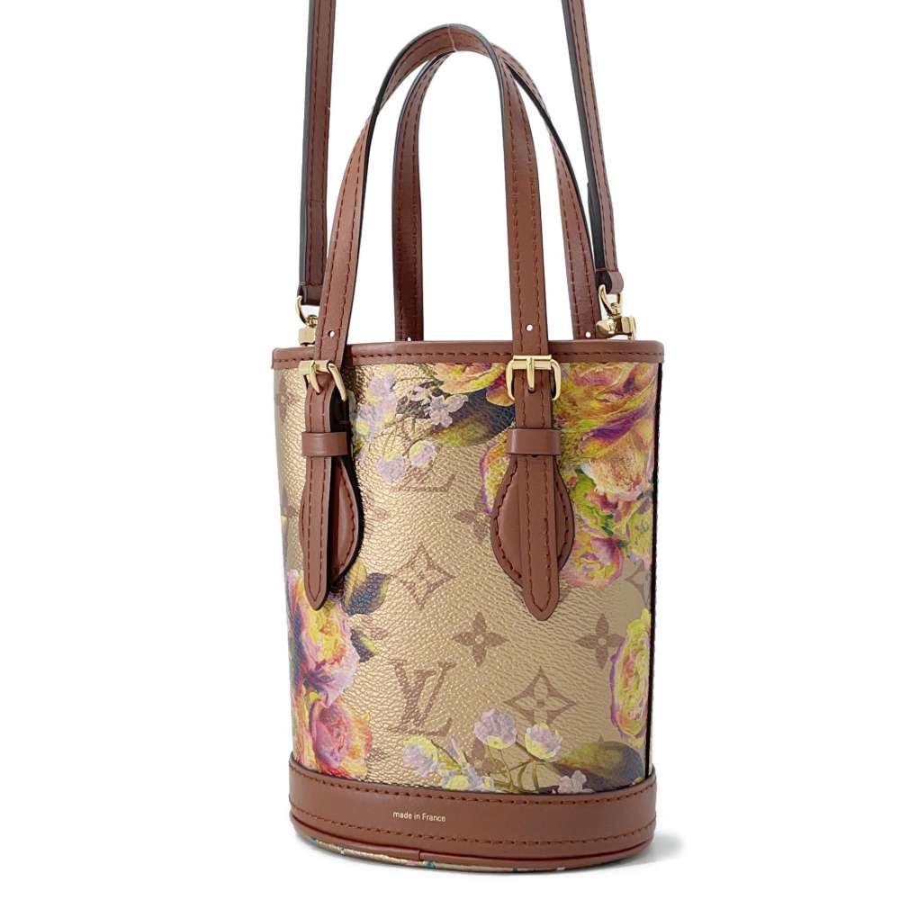 LOUIS VUITTON Nano bucket MetalicGoldM81724 Monogram・Flora Le LV Garden Size Nano