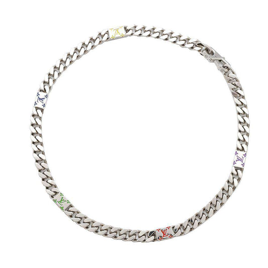 LOUIS VUITTON Necklace・LVMosaique SilverM01532 Metal