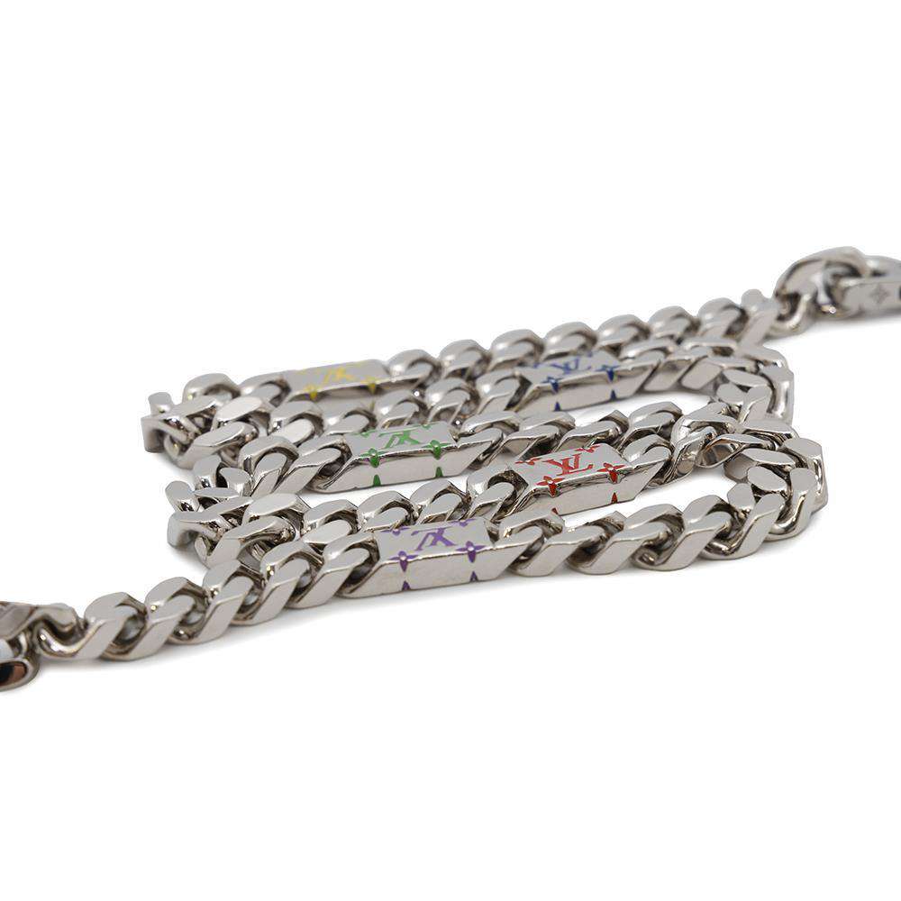 LOUIS VUITTON Necklace・LVMosaique SilverM01532 Metal