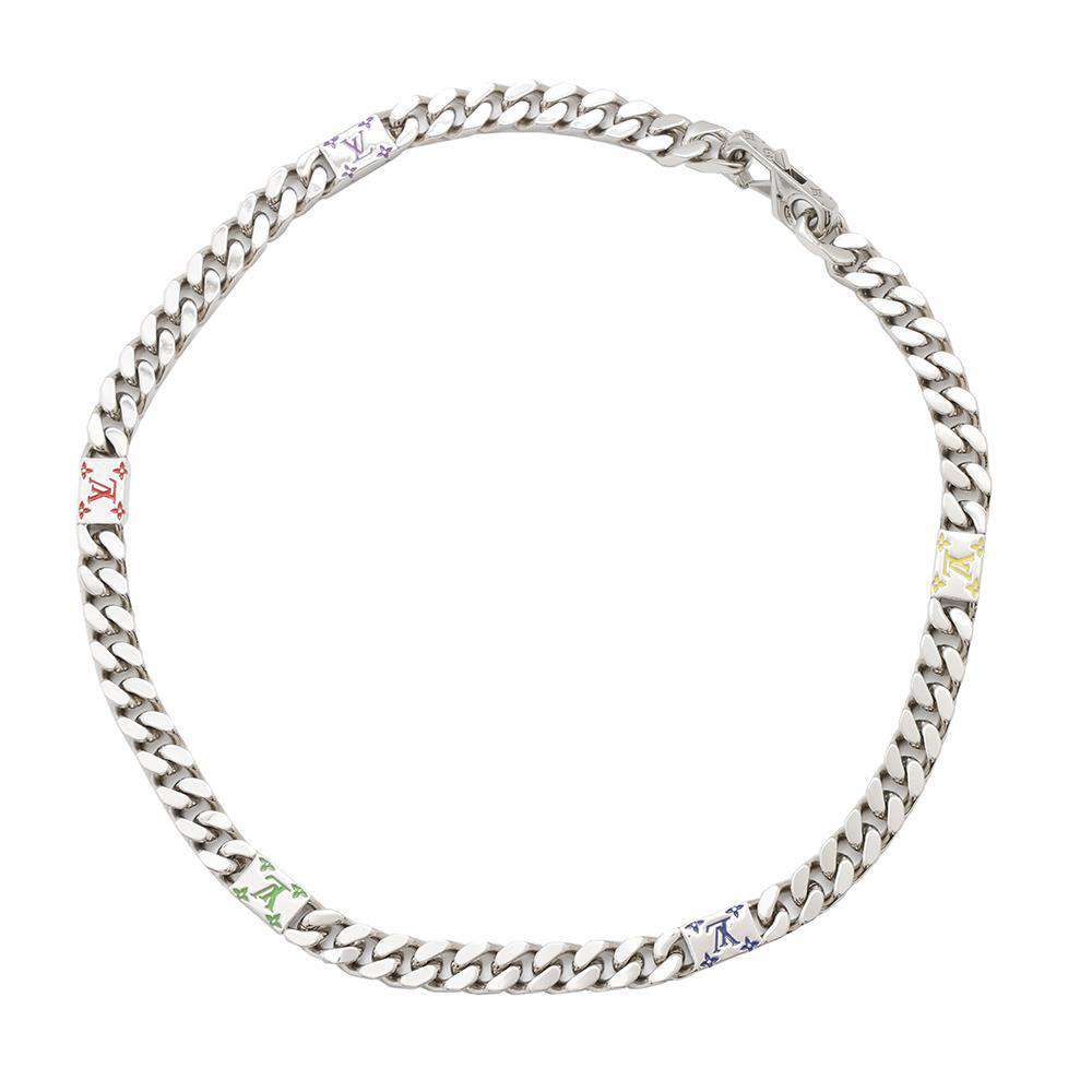 LOUIS VUITTON Necklace・LVMosaique SilverM01532 Metal