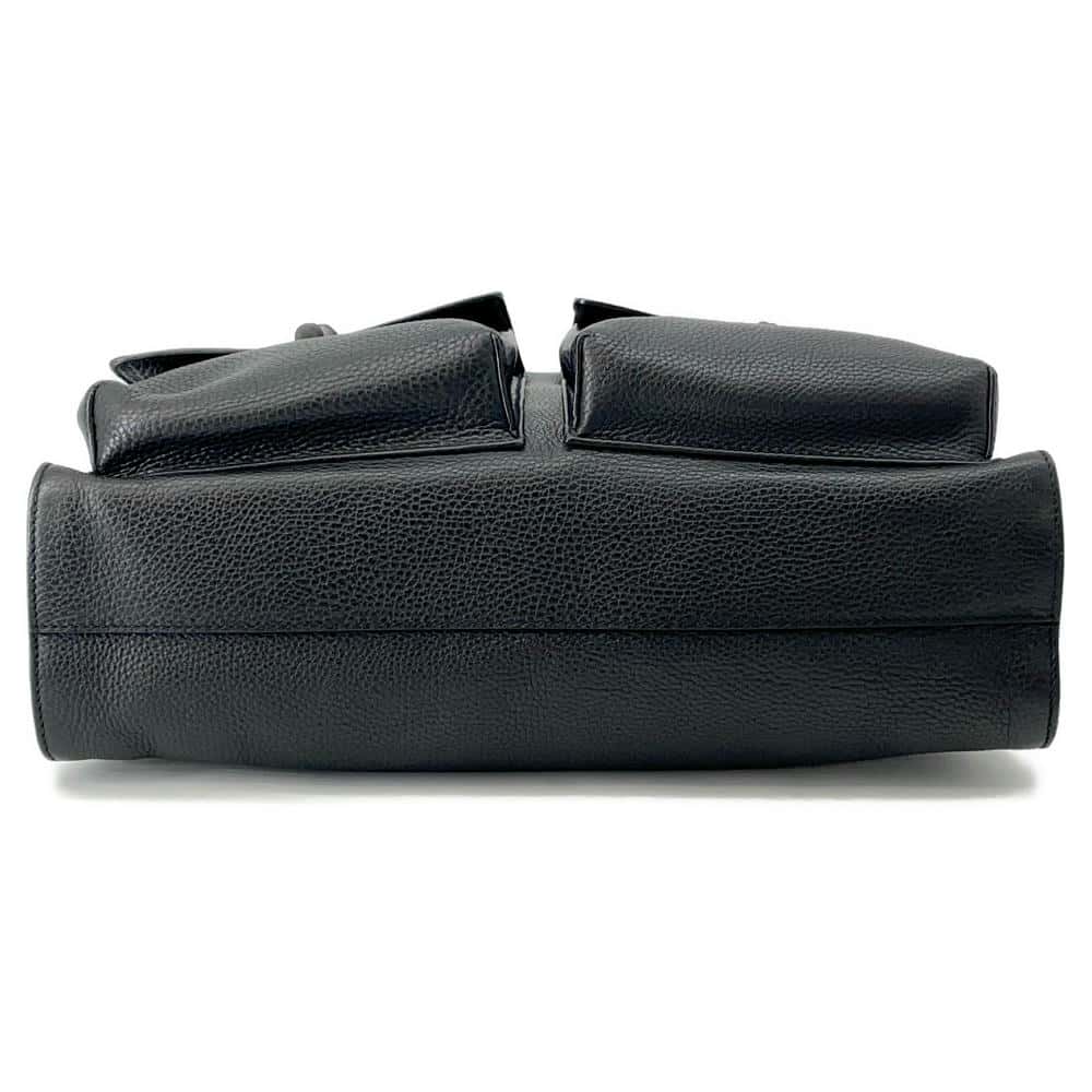 GUCCI Bamboo Shoulder Black387095 Leather