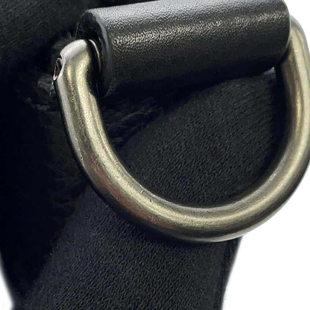 GUCCI Bamboo Shoulder Black387095 Leather