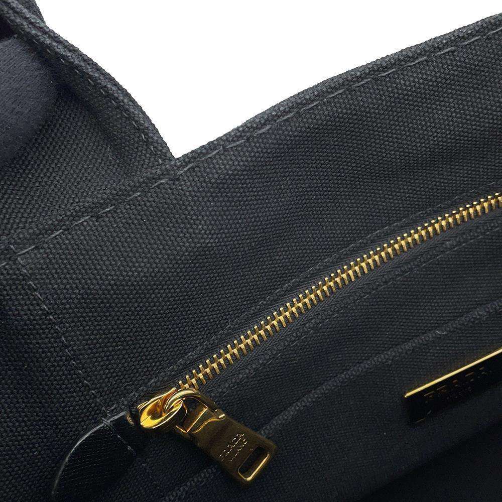 PRADA Canapa 2WAY tote BlackBN2642 Canvas