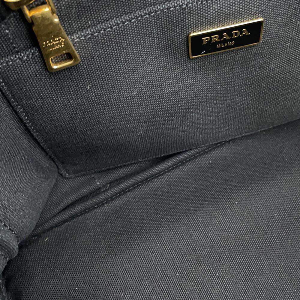 PRADA Canapa 2WAY tote BlackBN2642 Canvas