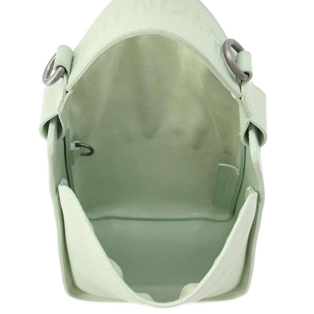 BALENCIAGA TOOL2.0 Tool North South Tote Bag Light Green669754 Calf Leather Size XS