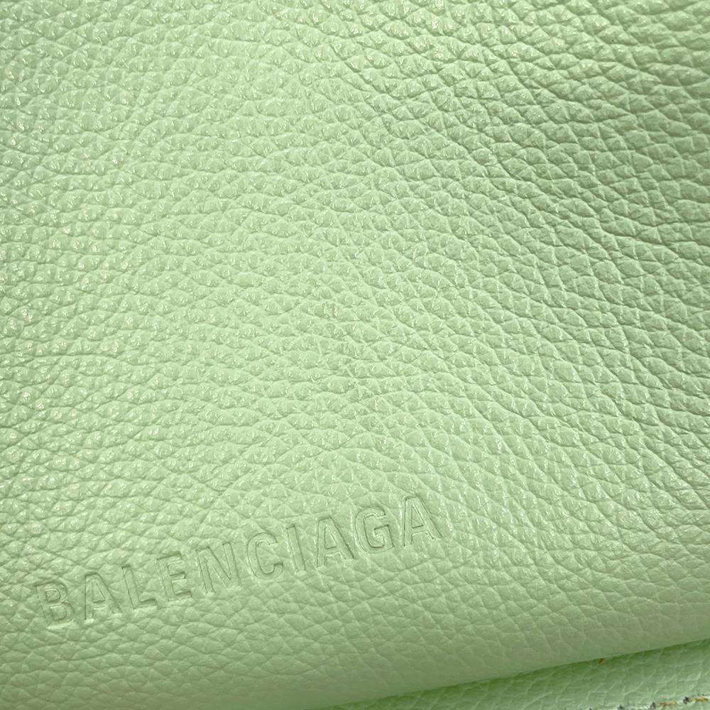 BALENCIAGA TOOL2.0 Tool North South Tote Bag Light Green669754 Calf Leather Size XS