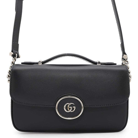 GUCCI Petit GG 2way Shoulder Bag Black739722 Leather