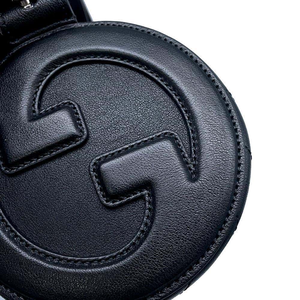 GUCCI Blondie Shoulder Bag Black760169 Leather Size Small